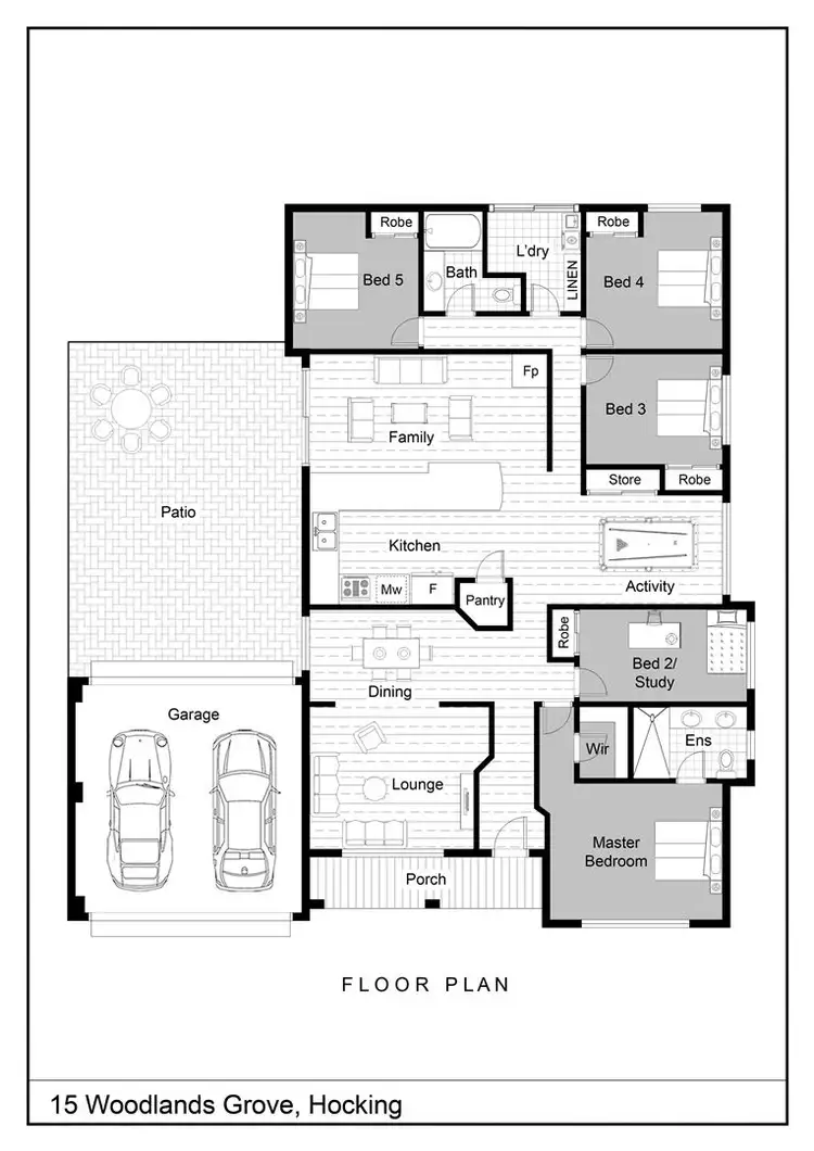 Floorplan of Homely house listing, 15 Woodlands Grove, Hocking WA 6065