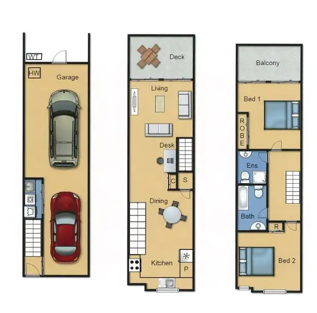 Floorplan of Homely townhouse listing, 13/17-21 Wharf Road, Batemans Bay NSW 2536