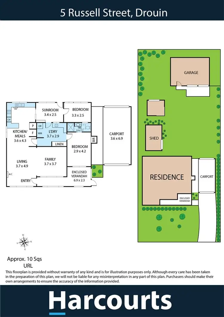 Floorplan of Homely house listing, 5 Russell Street, Drouin VIC 3818
