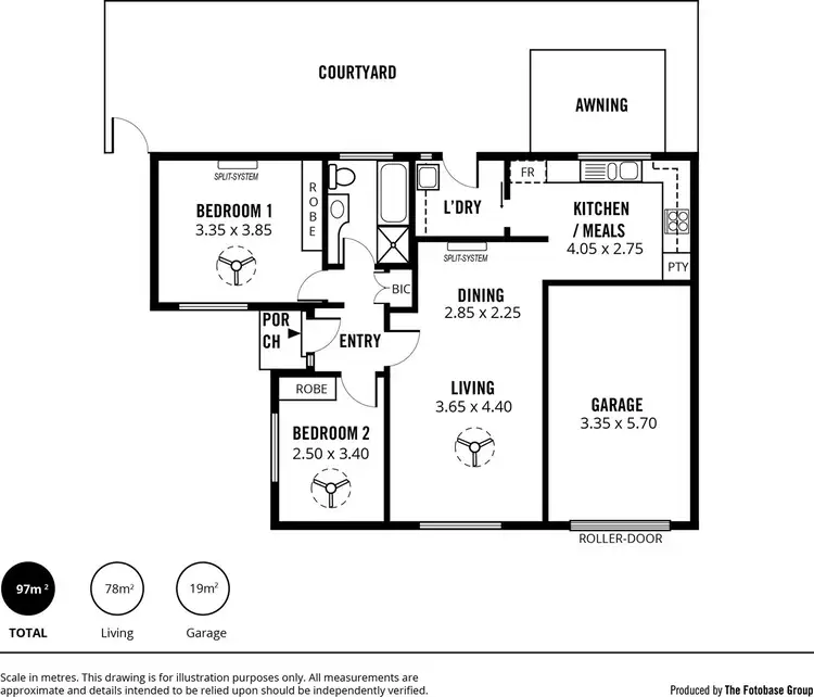 Floorplan of Homely unit listing, 2/704 Torrens Road, Pennington SA 5013