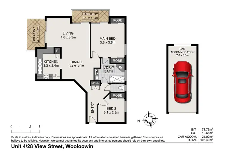 Floorplan of Homely unit listing, 4/28 View Street, Wooloowin QLD 4030