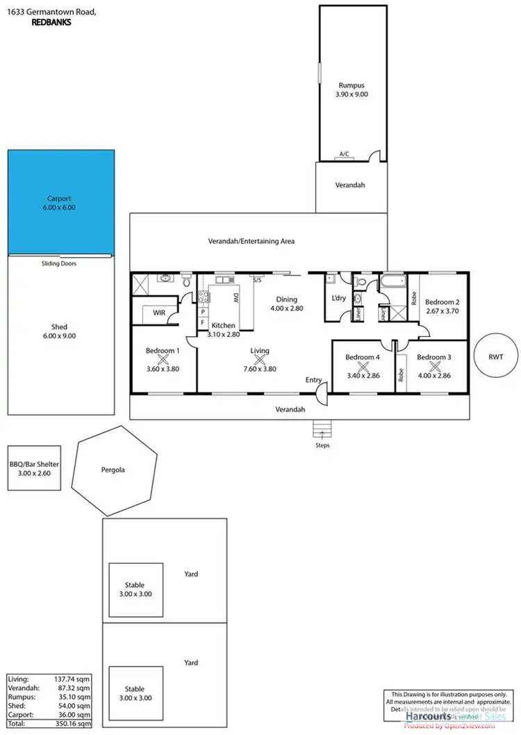Floorplan of Homely house listing, 1663 Germantown Road via Redbanks, Mallala SA 5502