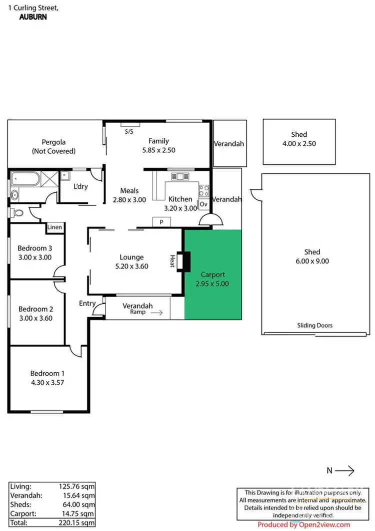 Floorplan of Homely house listing, 1 Curling St, Auburn SA 5451