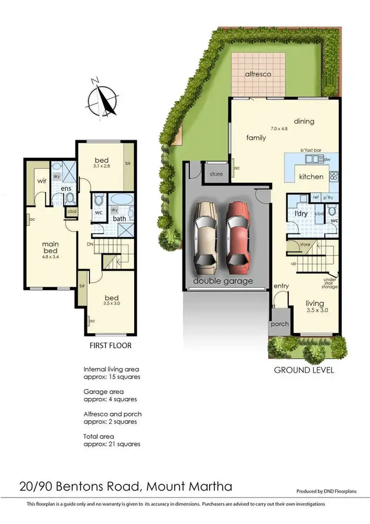 Floorplan of Homely townhouse listing, 20/90 Bentons Road, Mount Martha VIC 3934