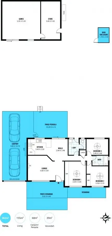 Floorplan of Homely house listing, 56 Ashton Rise, Huntfield Heights SA 5163
