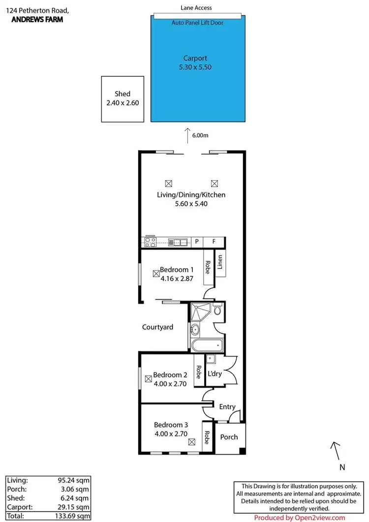 Floorplan of Homely house listing, 124 Petherton Road, Andrews Farm SA 5114