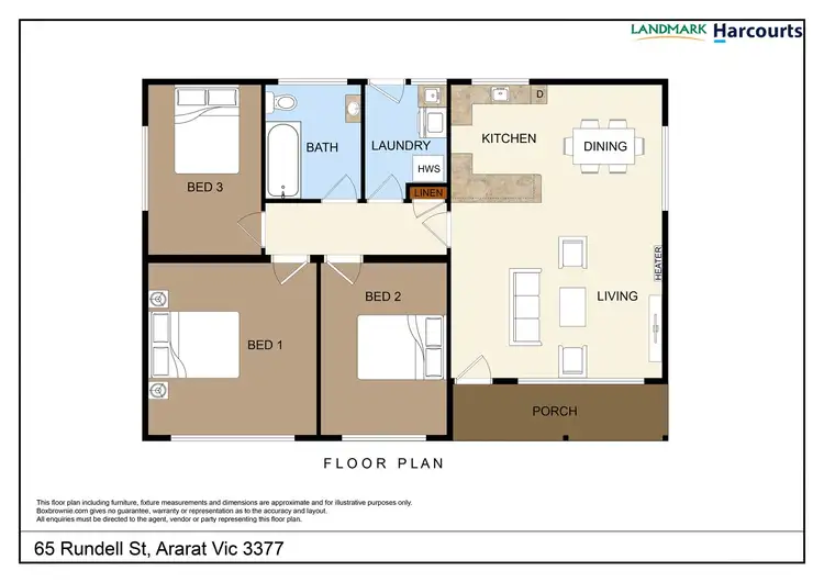 Floorplan of Homely house listing, 65 Rundell St, Ararat VIC 3377