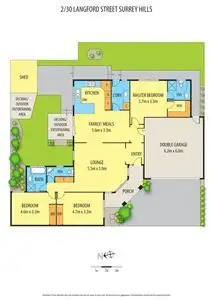 Floorplan of Homely townhouse listing, 2/30 Langford Street, Surrey Hills VIC 3127