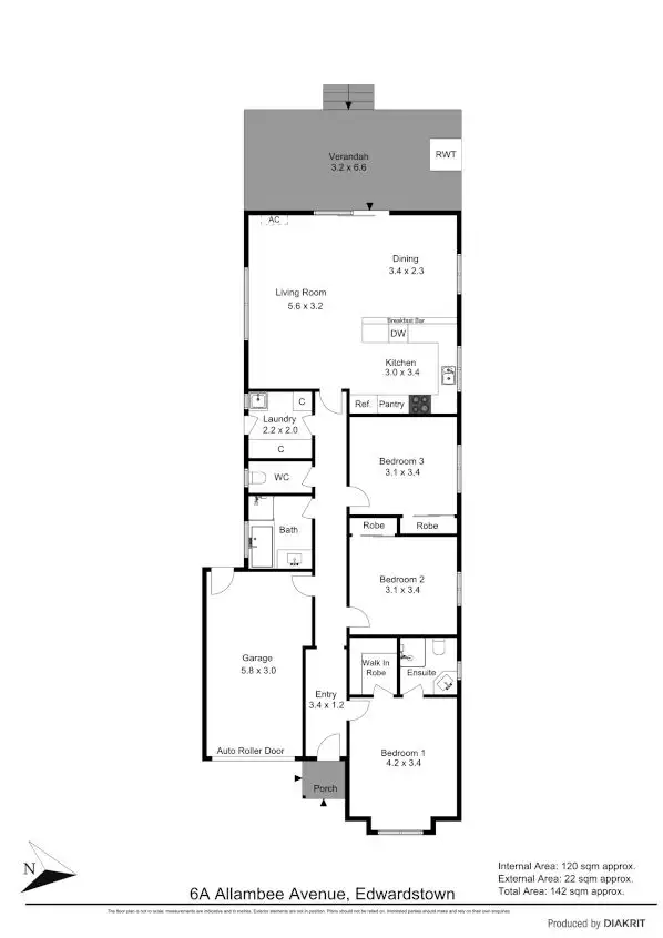 Floorplan of Homely house listing, 6A Allambee Avenue, Edwardstown SA 5039