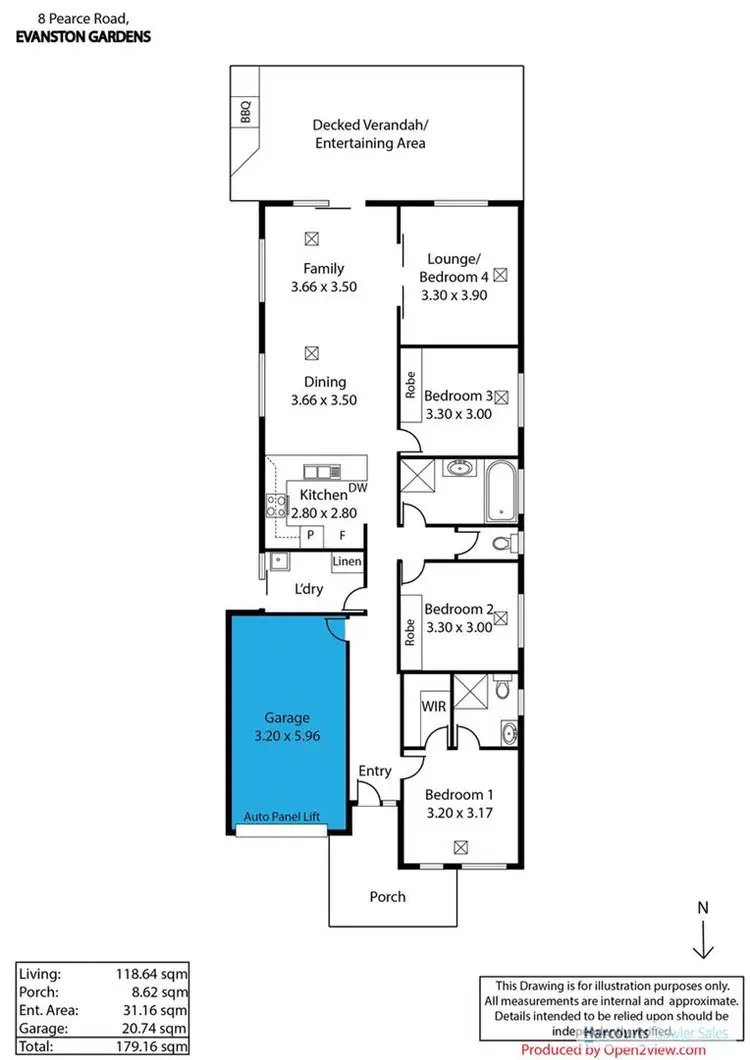 Floorplan of Homely house listing, 8 Pearce Road, Evanston Gardens SA 5116