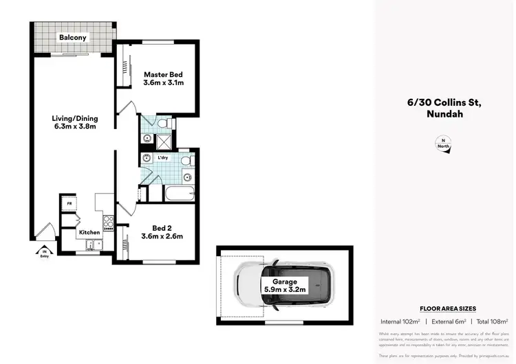 Floorplan of Homely unit listing, 6/30 Collins Street, Nundah QLD 4012