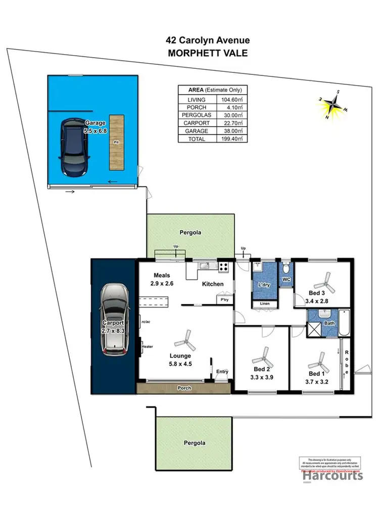 Floorplan of Homely house listing, 42 Carolyn Avenue, Morphett Vale SA 5162