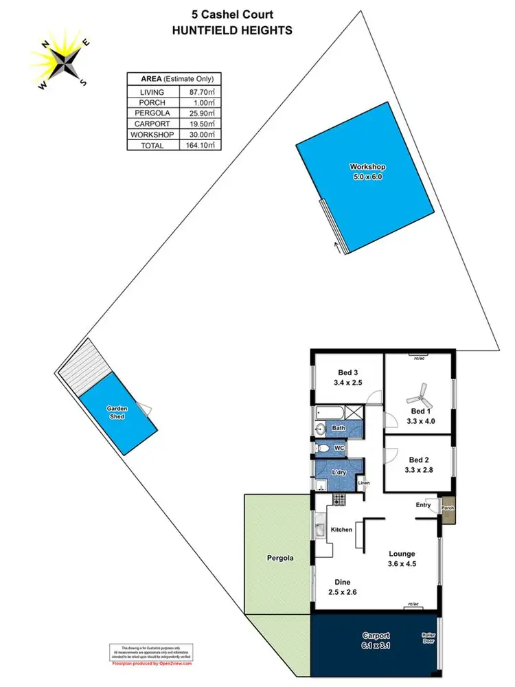 Floorplan of Homely house listing, 5 Cashel Court, Huntfield Heights SA 5163