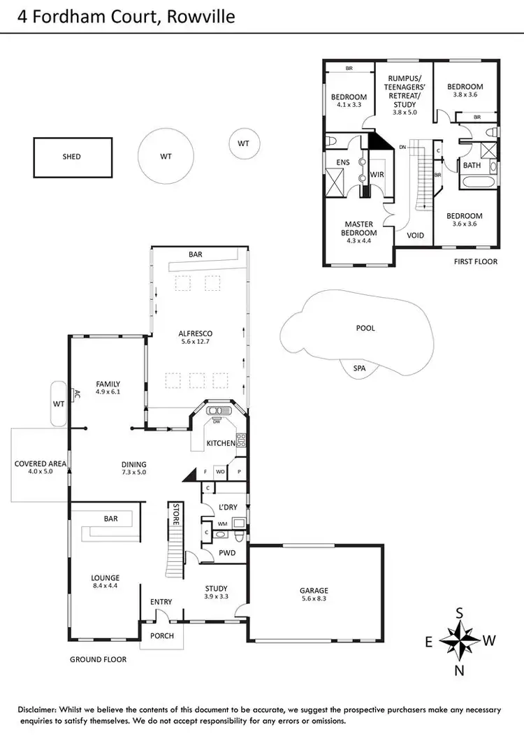 Floorplan of Homely house listing, 4 Fordham Court, Rowville VIC 3178
