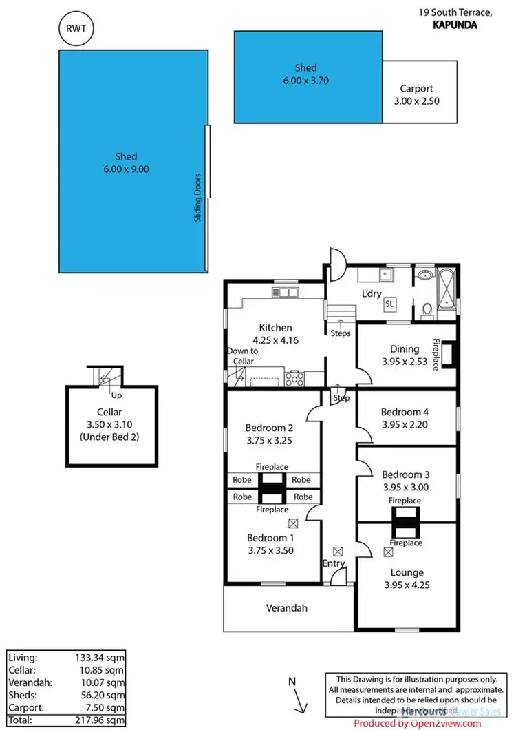 Floorplan of Homely house listing, 19 South Terrace, Kapunda SA 5373