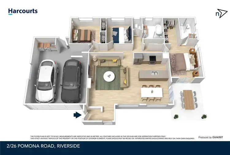 Floorplan of Homely townhouse listing, 2/26 Pomona Road, Riverside TAS 7250
