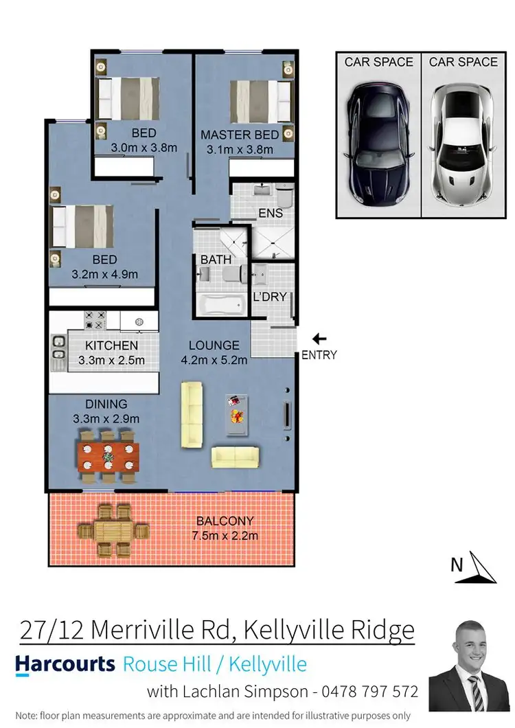Floorplan of Homely apartment listing, 27/12 Merriville Road, Kellyville Ridge NSW 2155