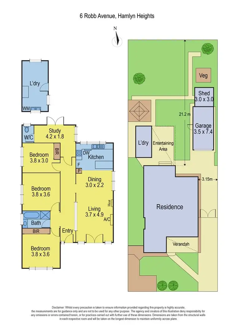 Floorplan of Homely house listing, 6 Robb Avenue, Hamlyn Heights VIC 3215