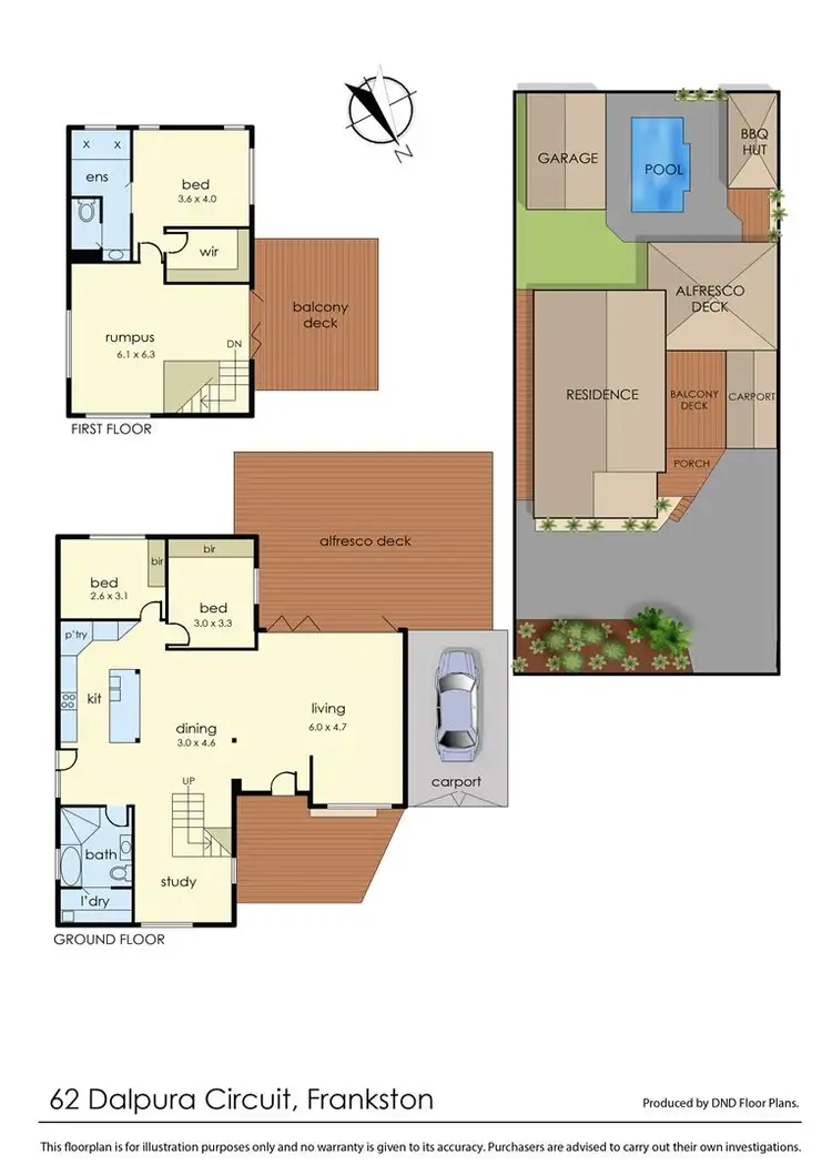 Floorplan of Homely house listing, 62 Dalpura Circuit, Frankston VIC 3199