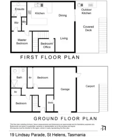 Floorplan of Homely house listing, 19 Lindsay Parade, St Helens TAS 7216