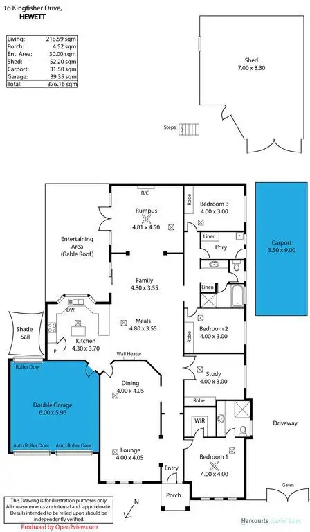 Floorplan of Homely house listing, 16, Kingfisher Drive, Hewett SA 5118