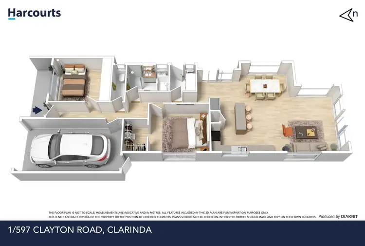 Floorplan of Homely unit listing, 1/597-605 Clayton Road, Clarinda VIC 3169