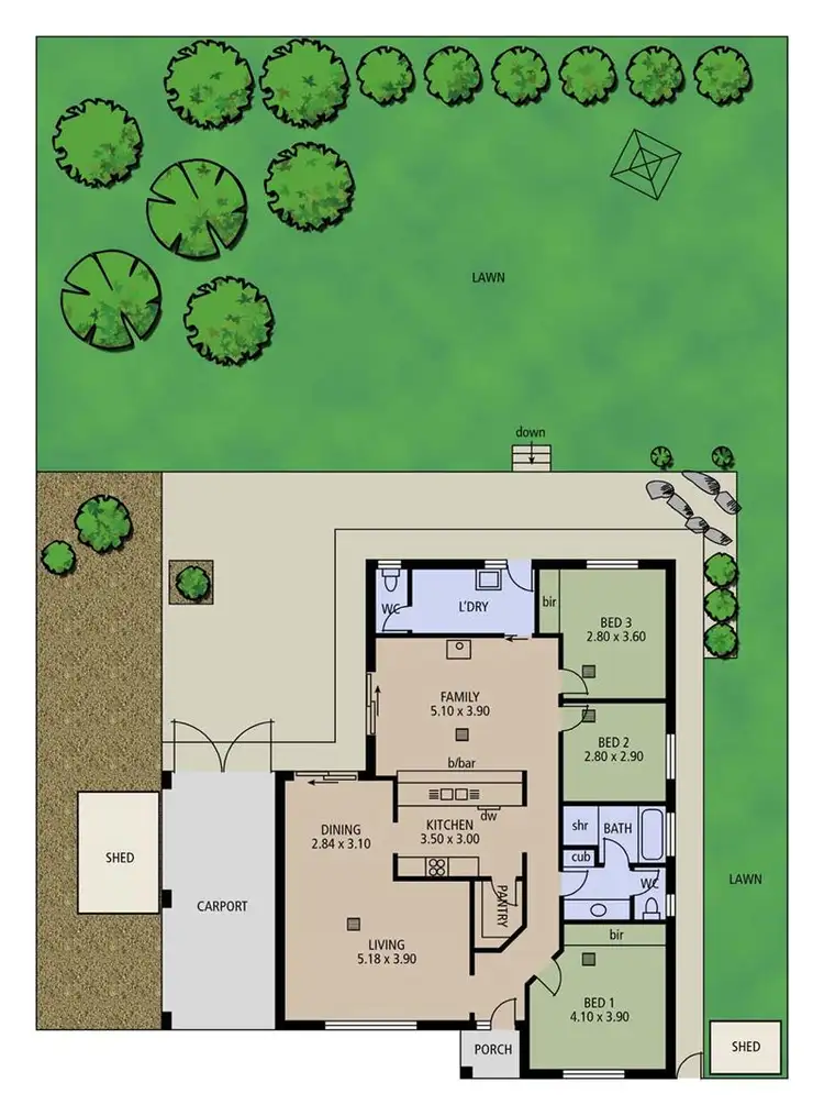 Floorplan of Homely house listing, 5 Maple Avenue, Aberfoyle Park SA 5159