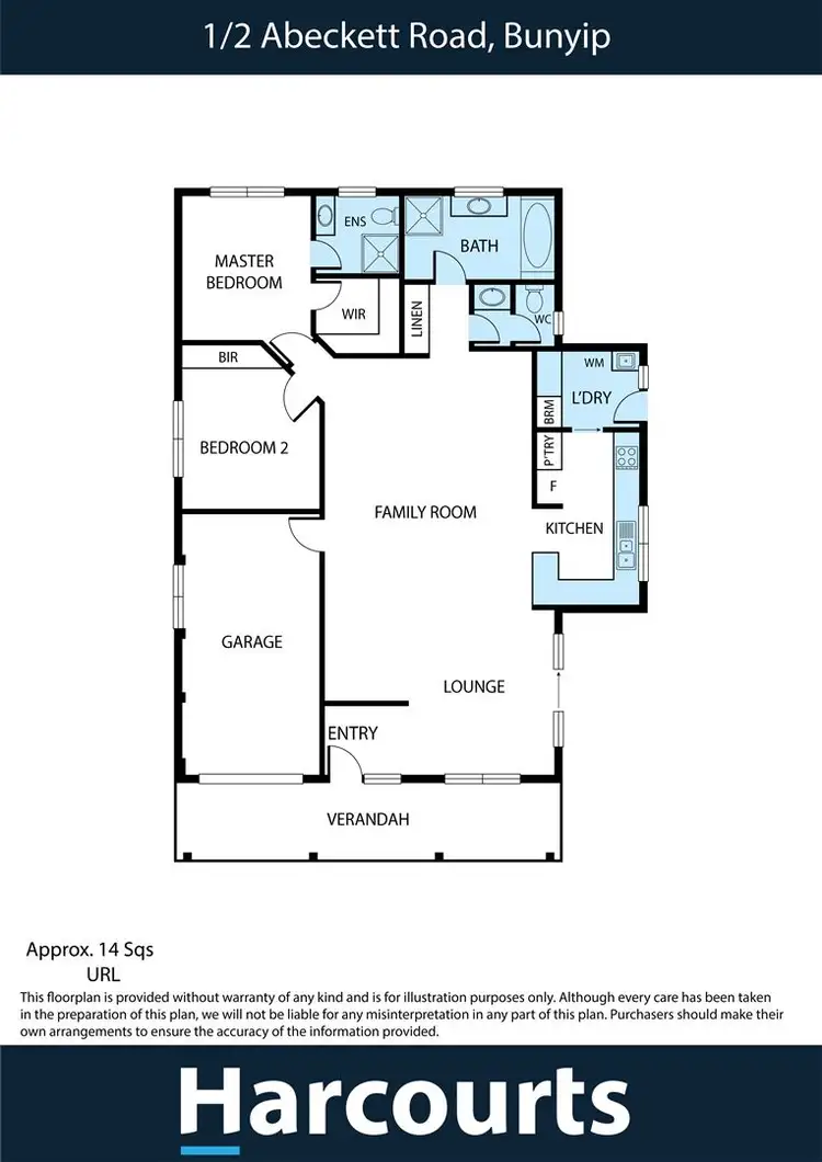 Floorplan of Homely unit listing, 1/3 A'Beckett Road, Bunyip VIC 3815