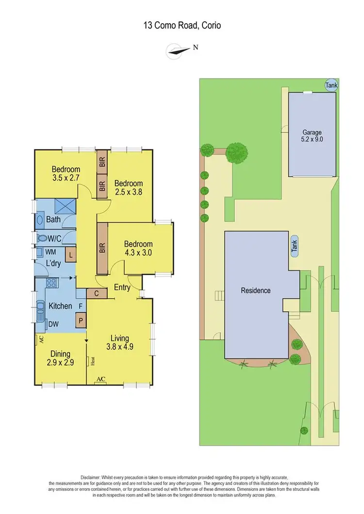 Floorplan of Homely house listing, 13 Como Road, Corio VIC 3214