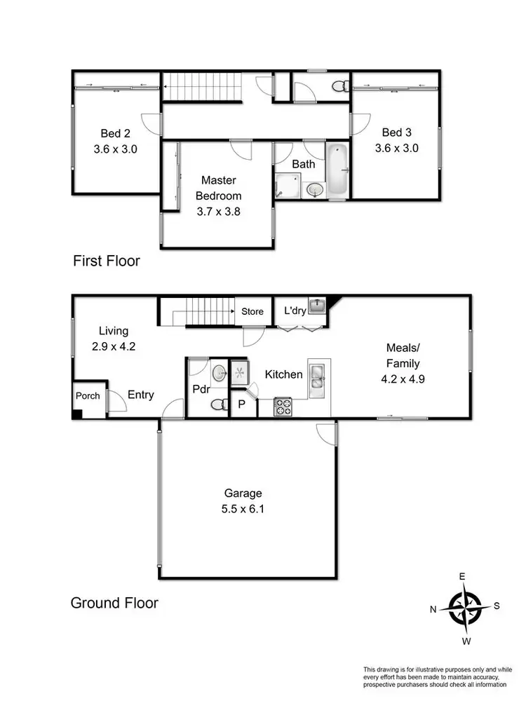 Floorplan of Homely townhouse listing, 12 Melzak Way, Berwick VIC 3806