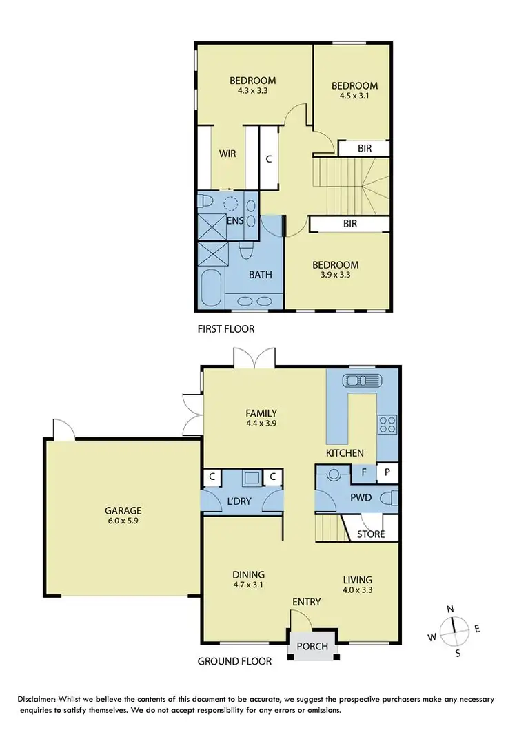 Floorplan of Homely townhouse listing, 2/55 Yerrin Street, Balwyn VIC 3103
