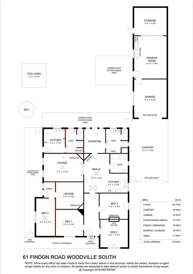 Floorplan of Homely villa listing, 61 Findon Road, Woodville South SA 5011