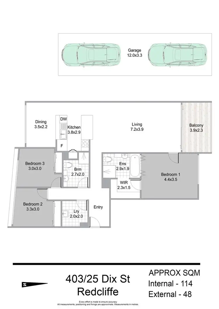 Floorplan of Homely unit listing, 403/25-33 Dix Street, Redcliffe QLD 4020