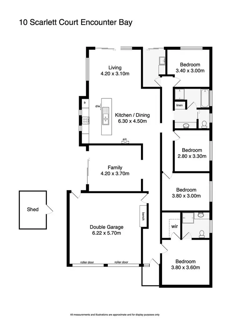 Floorplan of Homely house listing, 10 Scarlett Court, Encounter Bay SA 5211