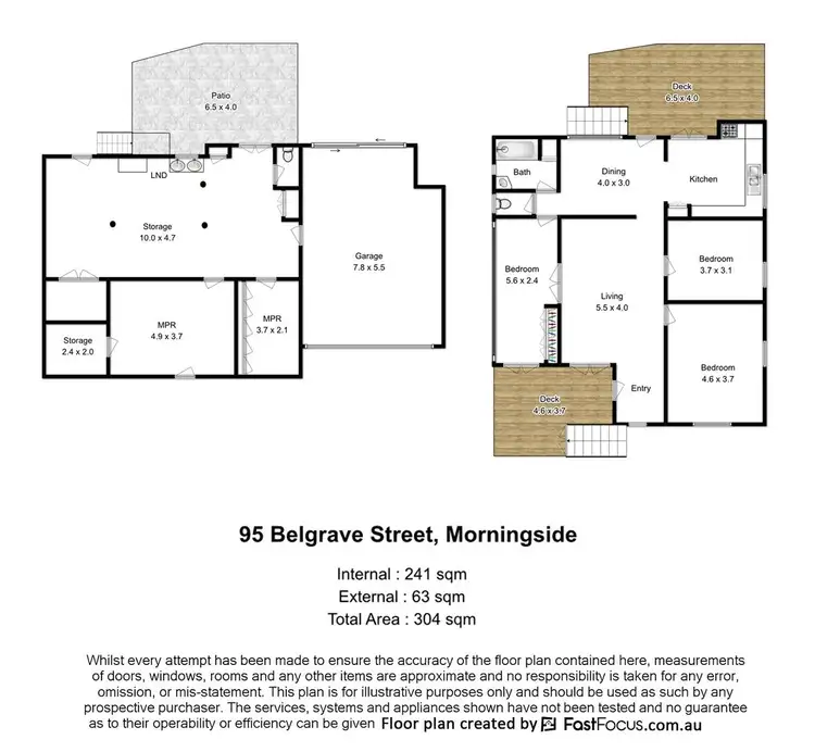 Floorplan of Homely house listing, 95 Belgrave Street, Morningside QLD 4170