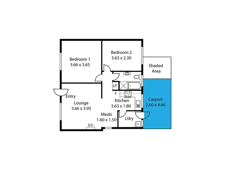 Floorplan of Homely unit listing, 9/14 Wright Street, Salisbury SA 5108