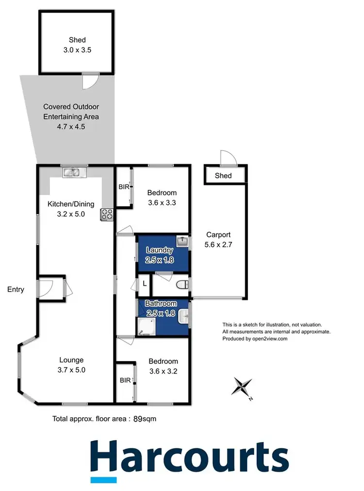Floorplan of Homely unit listing, 1/11 Whitewater Crescent, Kingston TAS 7050