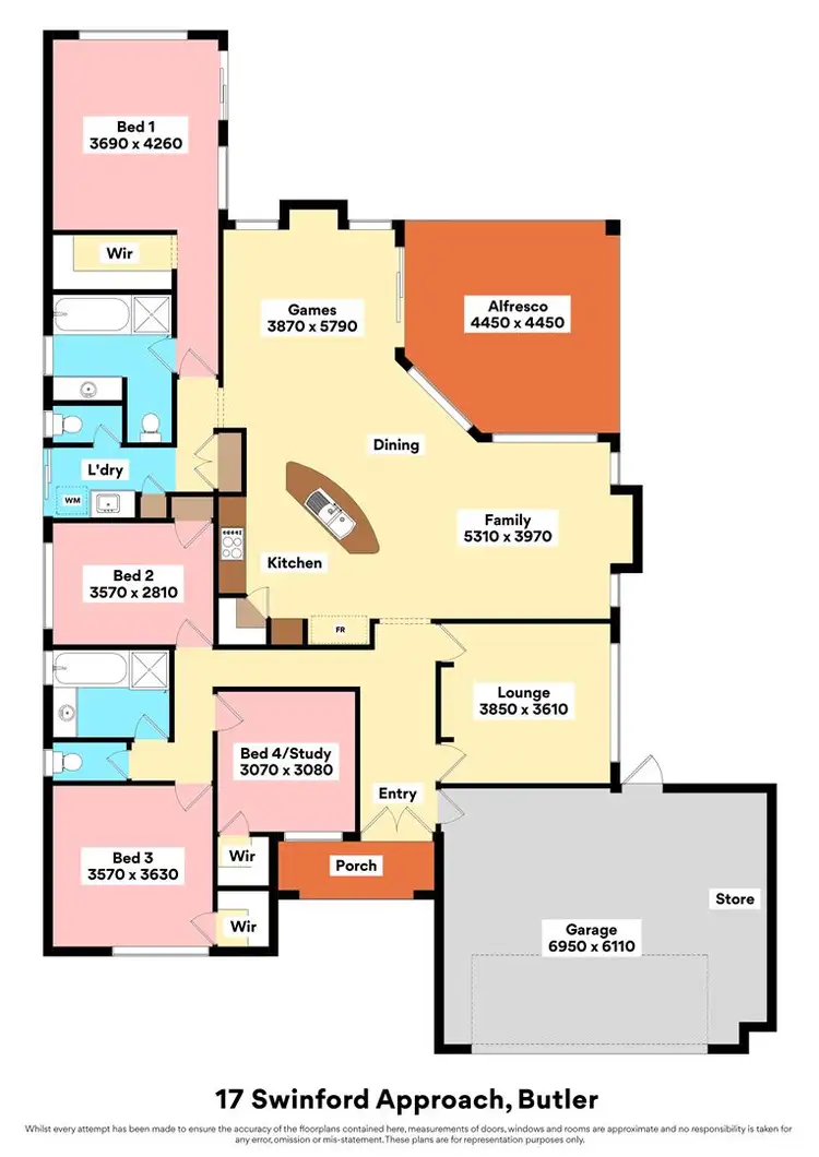 Floorplan of Homely house listing, 17 Swinford Approach, Butler WA 6036