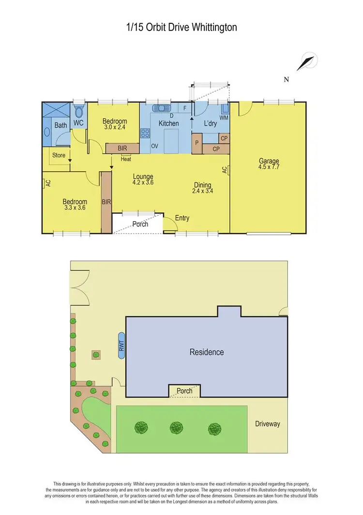 Floorplan of Homely house listing, 1/15 Orbit Drive, Whittington VIC 3219