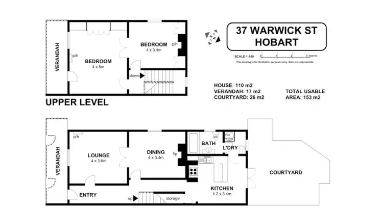 Floorplan of Homely house listing, 37 Warwick Street, Hobart TAS 7000