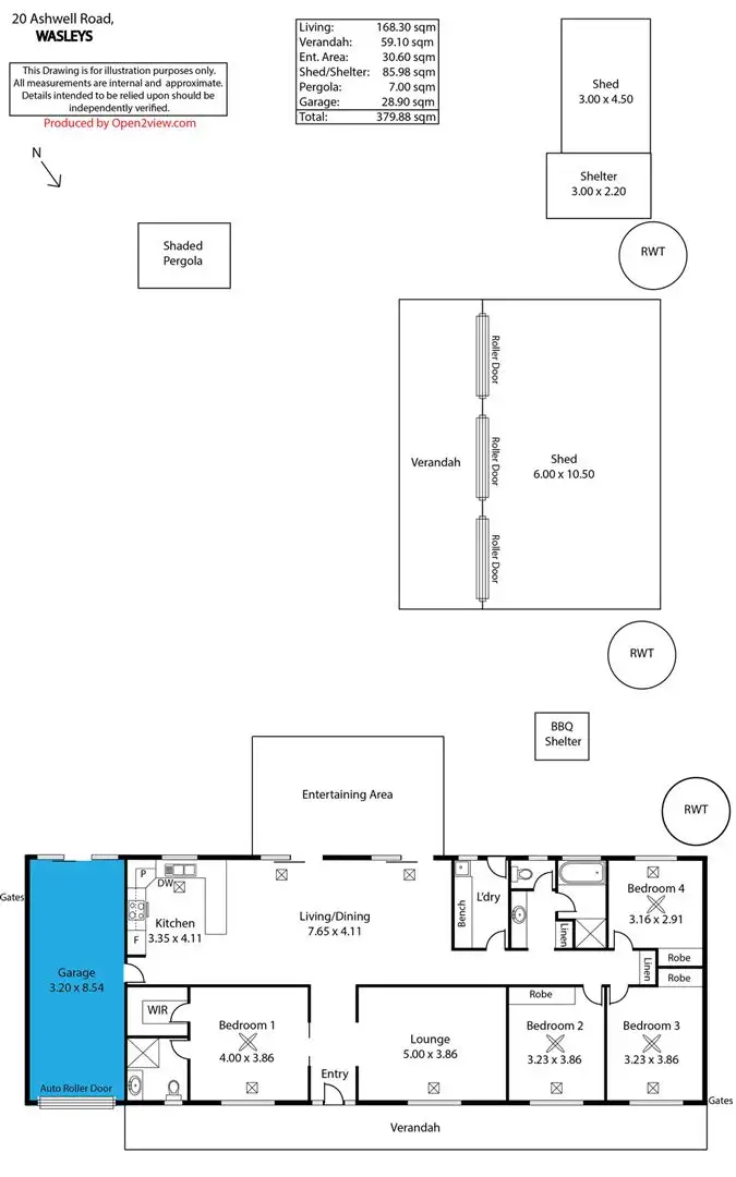 Floorplan of Homely house listing, 20 Ashwell Road, Wasleys SA 5400