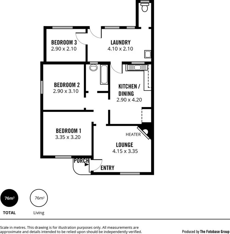Floorplan of Homely semi-detached listing, 44 Garland Avenue, Kilburn SA 5084