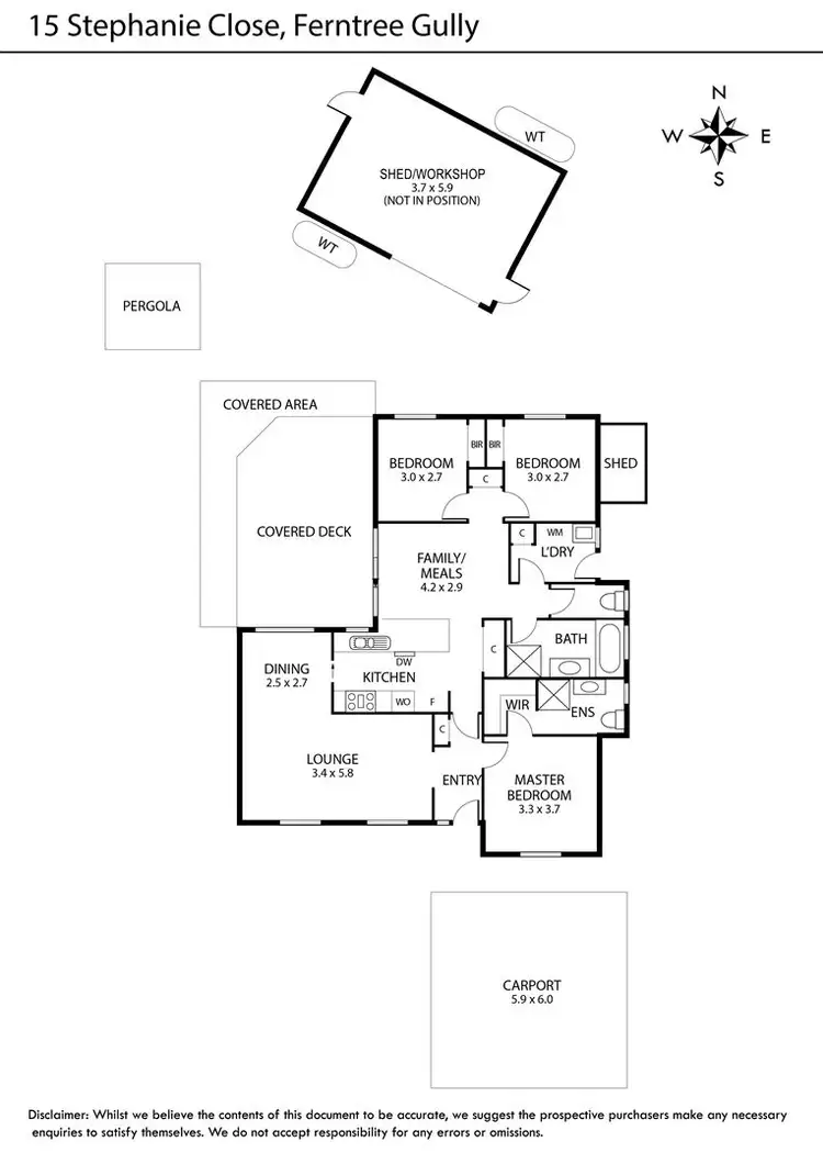 Floorplan of Homely house listing, 15 Stephanie Close, Ferntree Gully VIC 3156