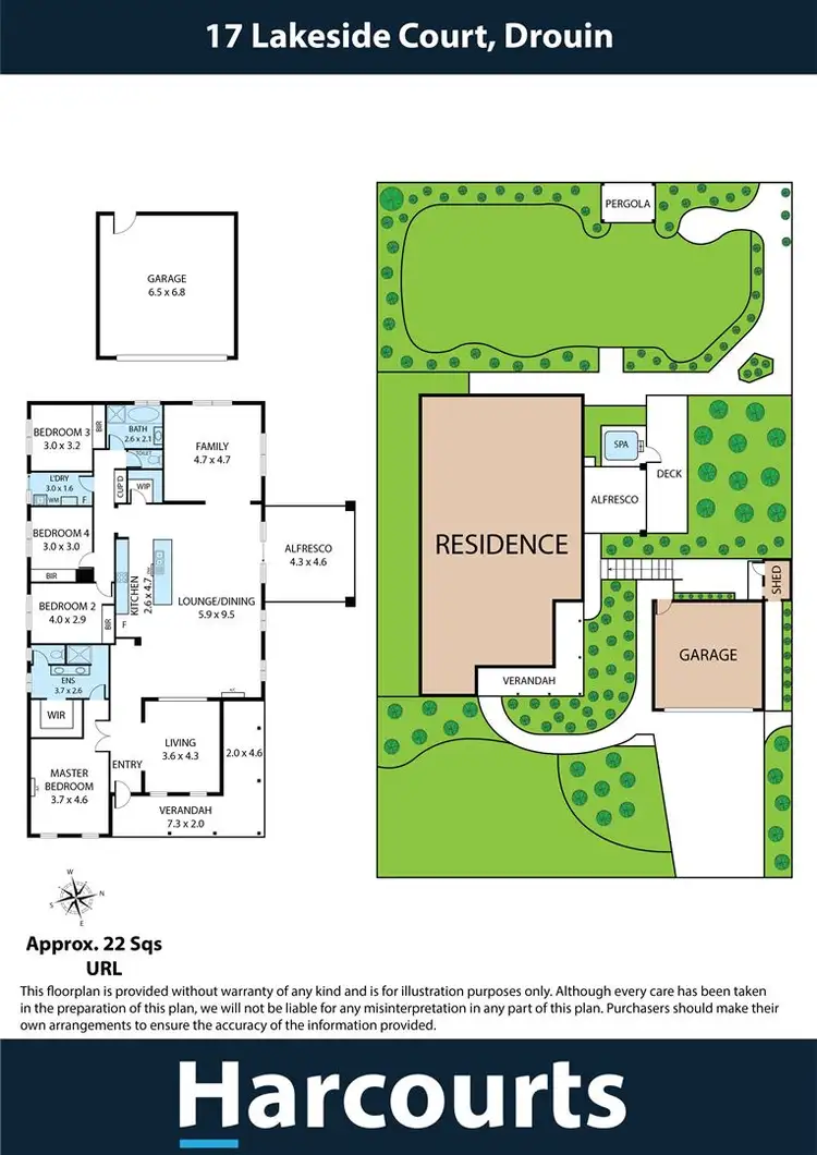 Floorplan of Homely house listing, 17 Lakeside Court, Drouin VIC 3818