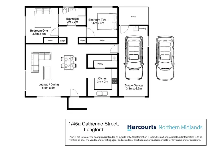 Floorplan of Homely unit listing, 1/45A Catherine Street, Longford TAS 7301