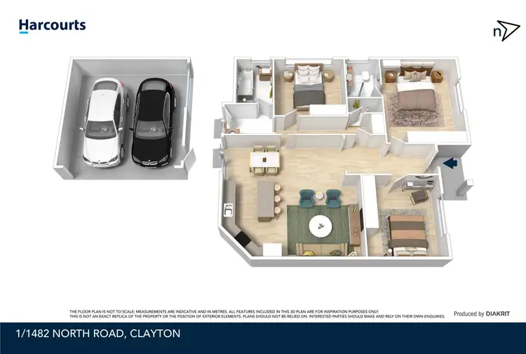 Floorplan of Homely unit listing, 1/1482 North Road, Clayton VIC 3168