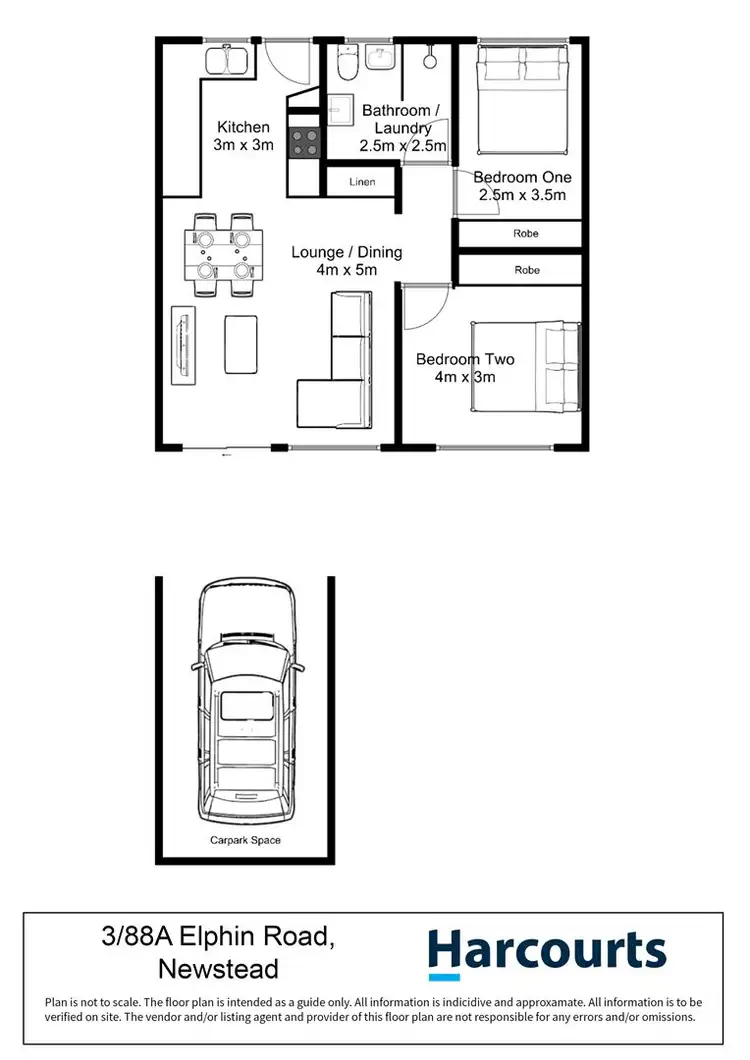 Floorplan of Homely unit listing, 3/88A Elphin Road, Newstead TAS 7250