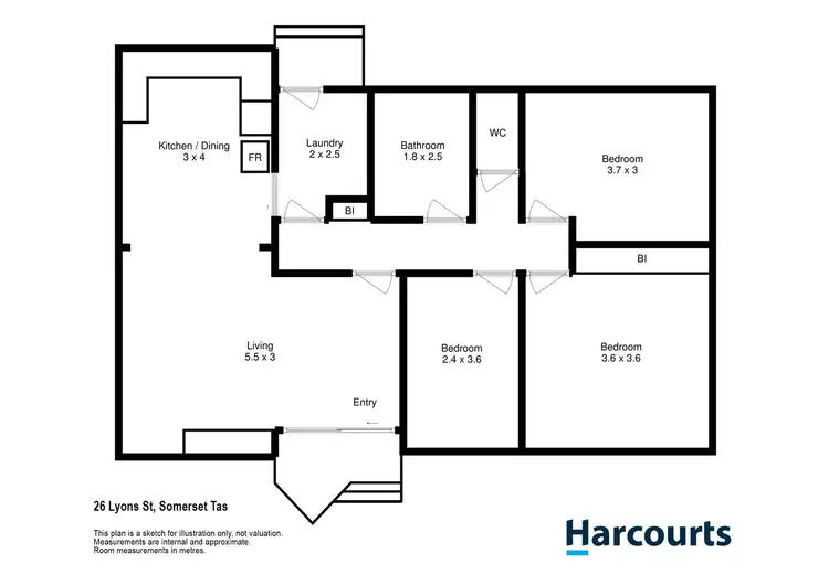 Floorplan of Homely house listing, 26 Lyons Street, Somerset TAS 7322
