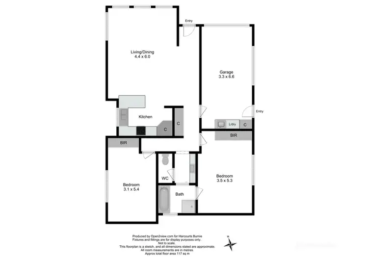 Floorplan of Homely villa listing, 4/2 Stevens Place, Park Grove TAS 7320