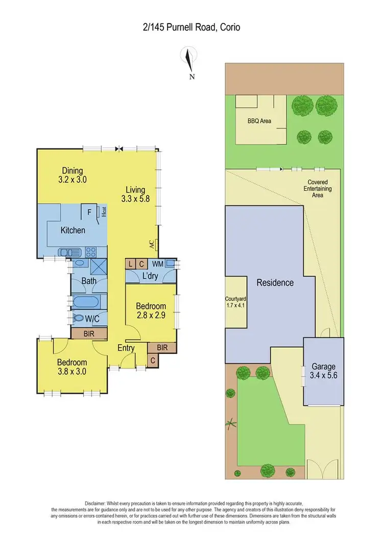Floorplan of Homely unit listing, 2/145 Purnell Road, Corio VIC 3214